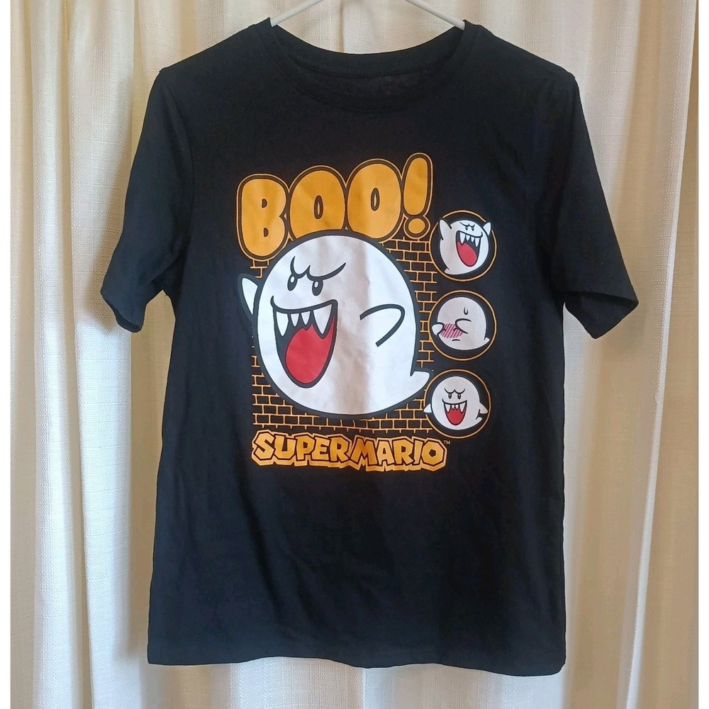 Boys Super Mario Boo Nintendo Graphic Print T-shirt Size XXL/18